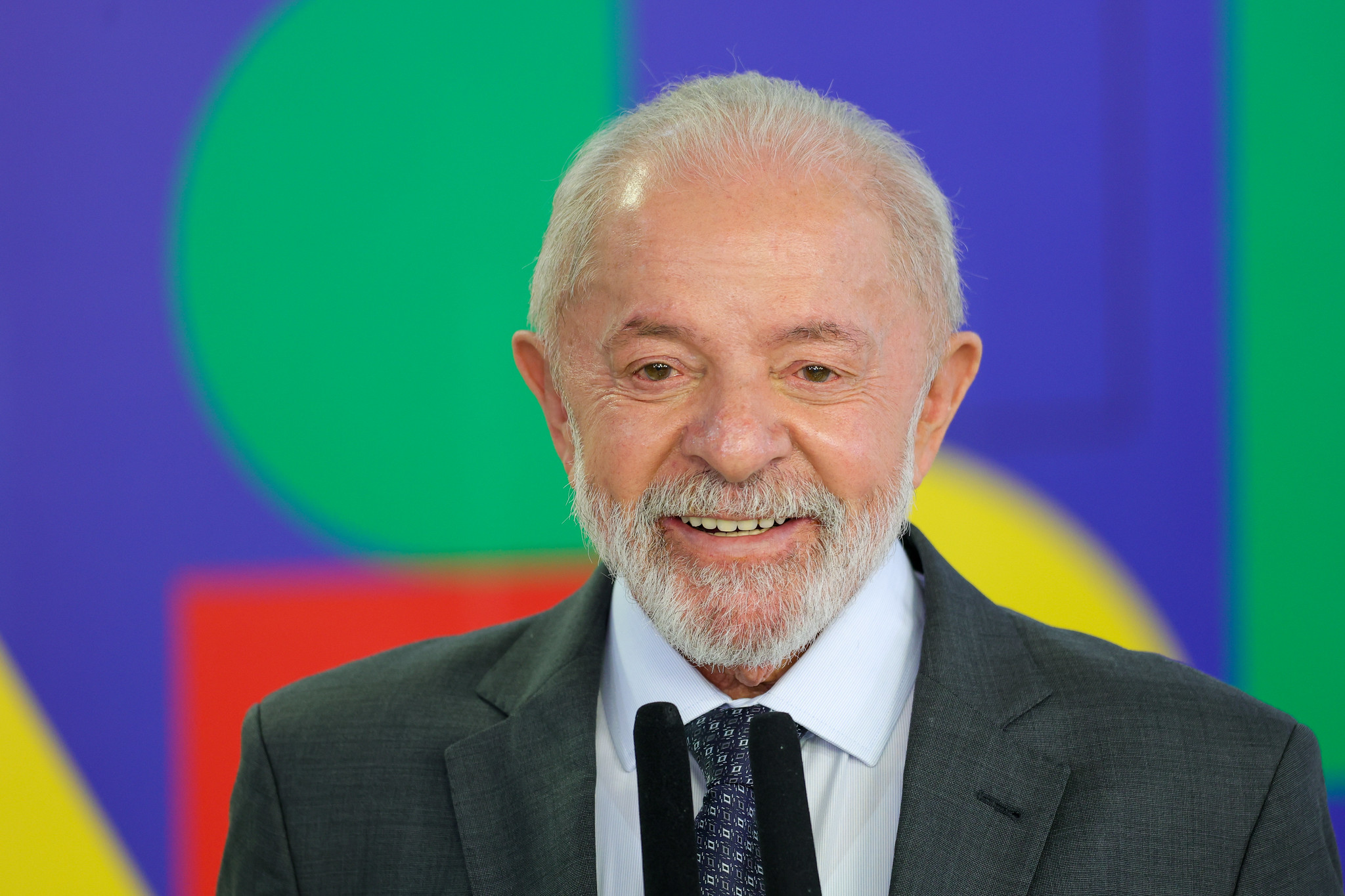 O presidente Luiz Inácio Lula da Silva, durante entrevista coletiva no Palácio do Planalto