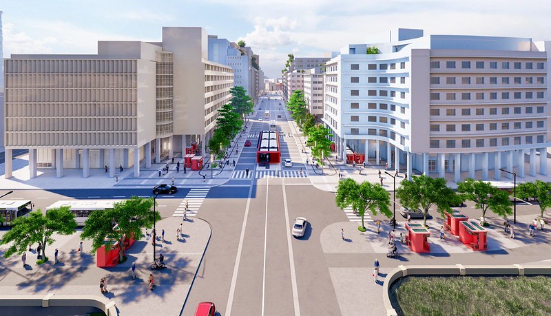 Imagem digital da avenida Guararapes no projeto “Distrito Guararapes”
