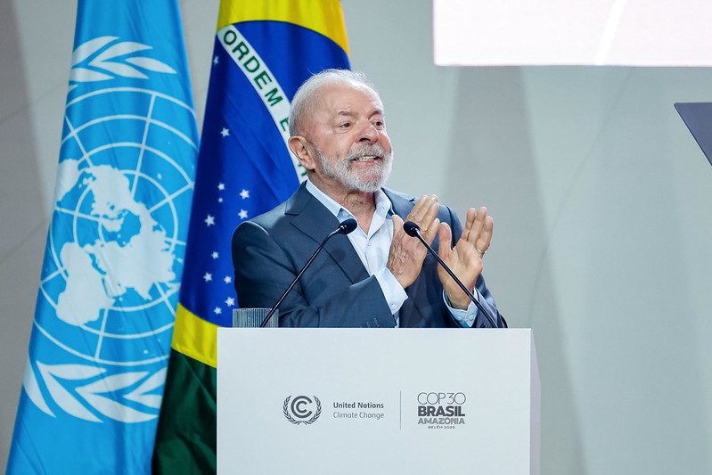 Presidente da República, Luiz Inácio Lula da Silva, durante a cerimônia de abertura da 30.ª Conferência das Partes da Convenção-Quadro das Nações Unidas