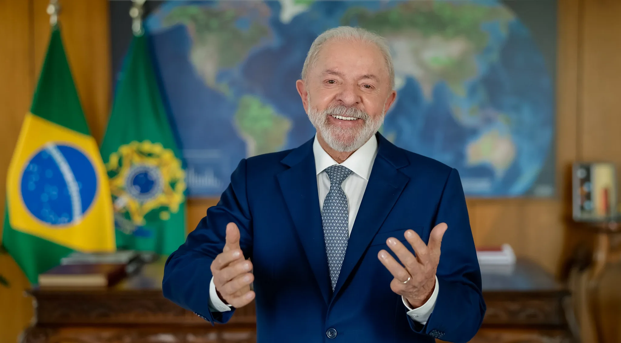 O presidente Lula (PT) durante pronunciamento sobre a isenção do Imposto de Renda para quem ganha até R$ 5 mil