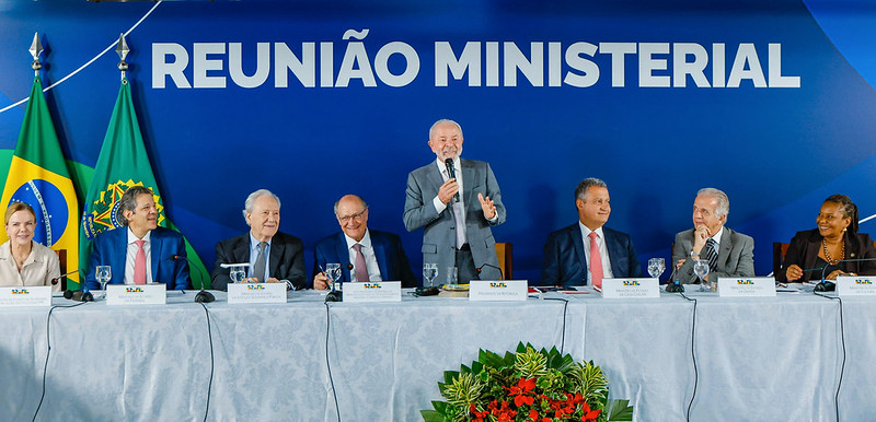 Presidente da República, Luiz Inácio Lula da Silva, durante reunião ministerial