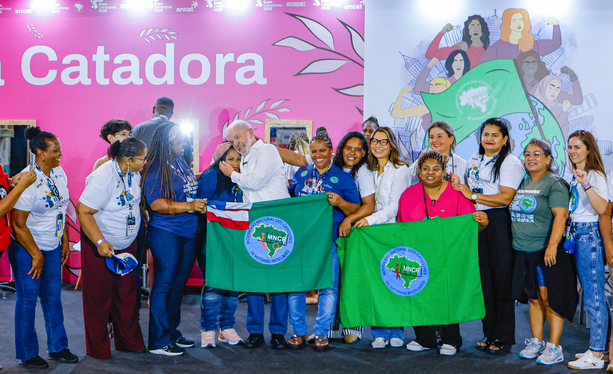 Presidente lula e catadores