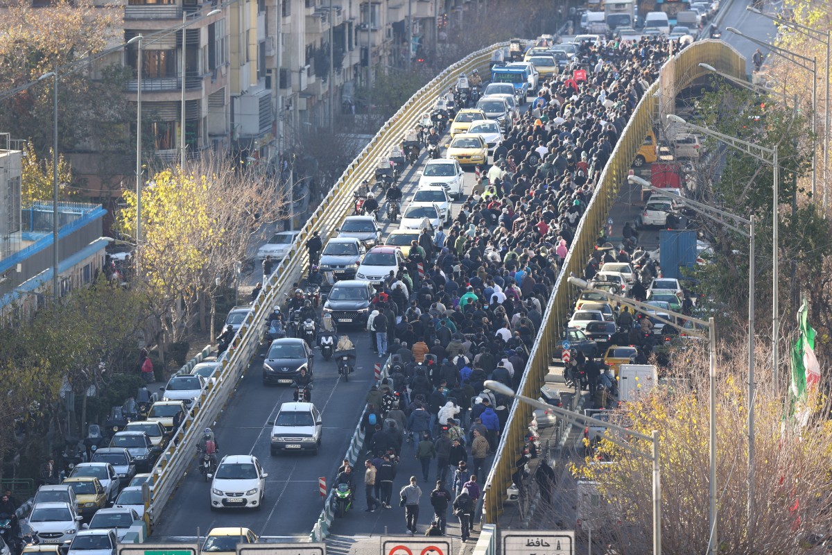 Protestos em Teerã em dezembro de 2025