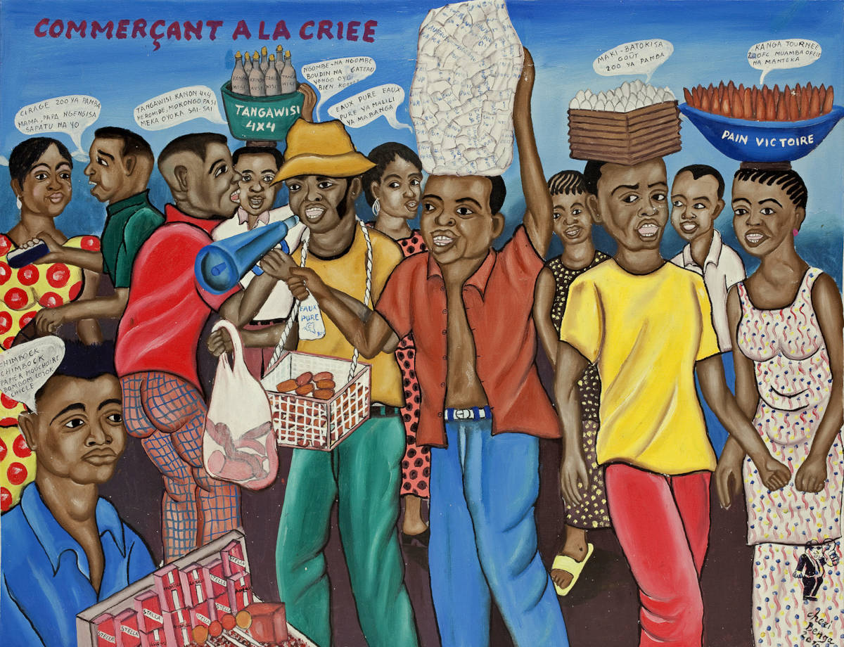 Chéri Benga (DRC), Commerçant à la criée (Auctioneer), 2010.