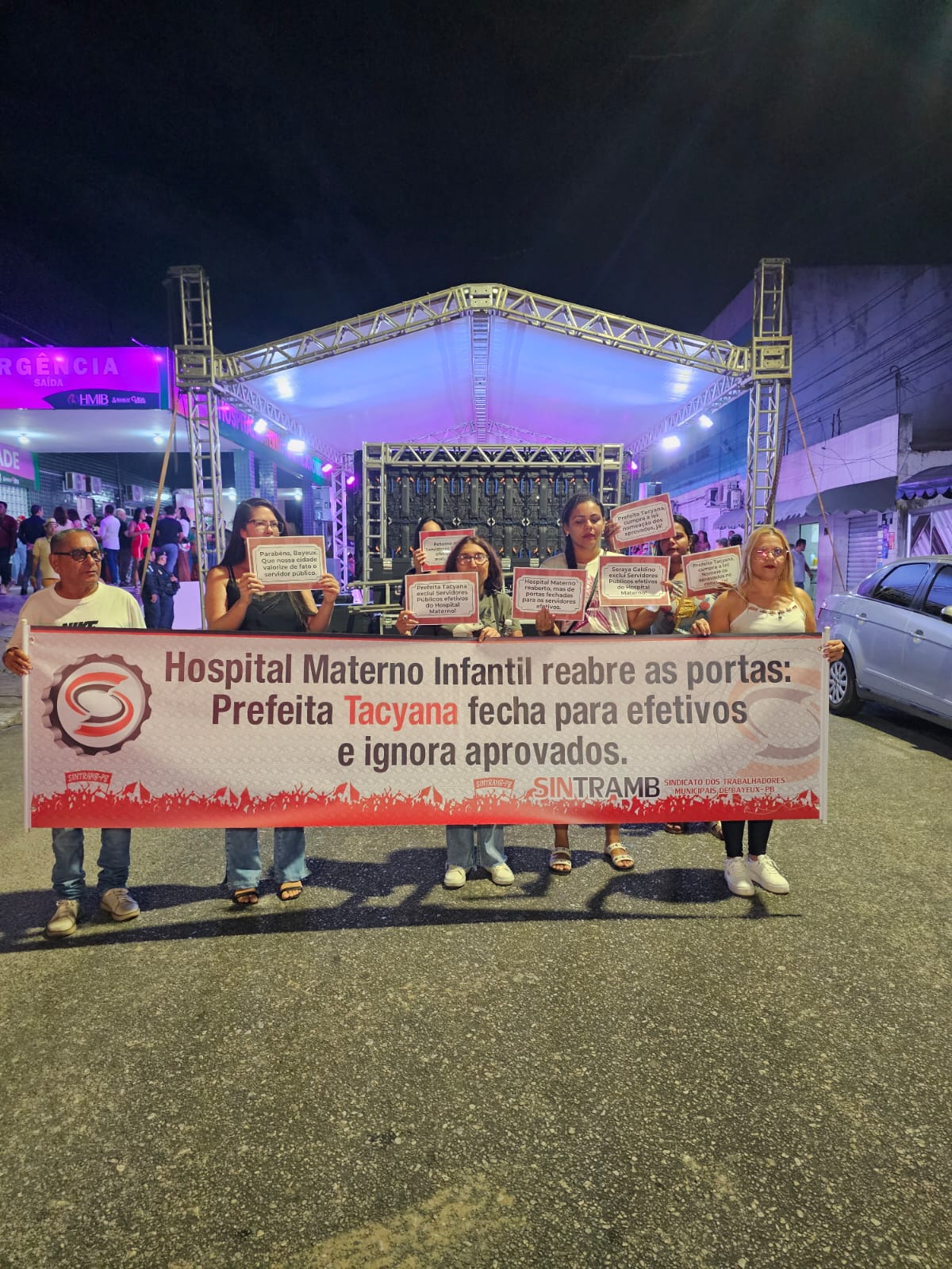foto de ato realizado pelo Sintramb