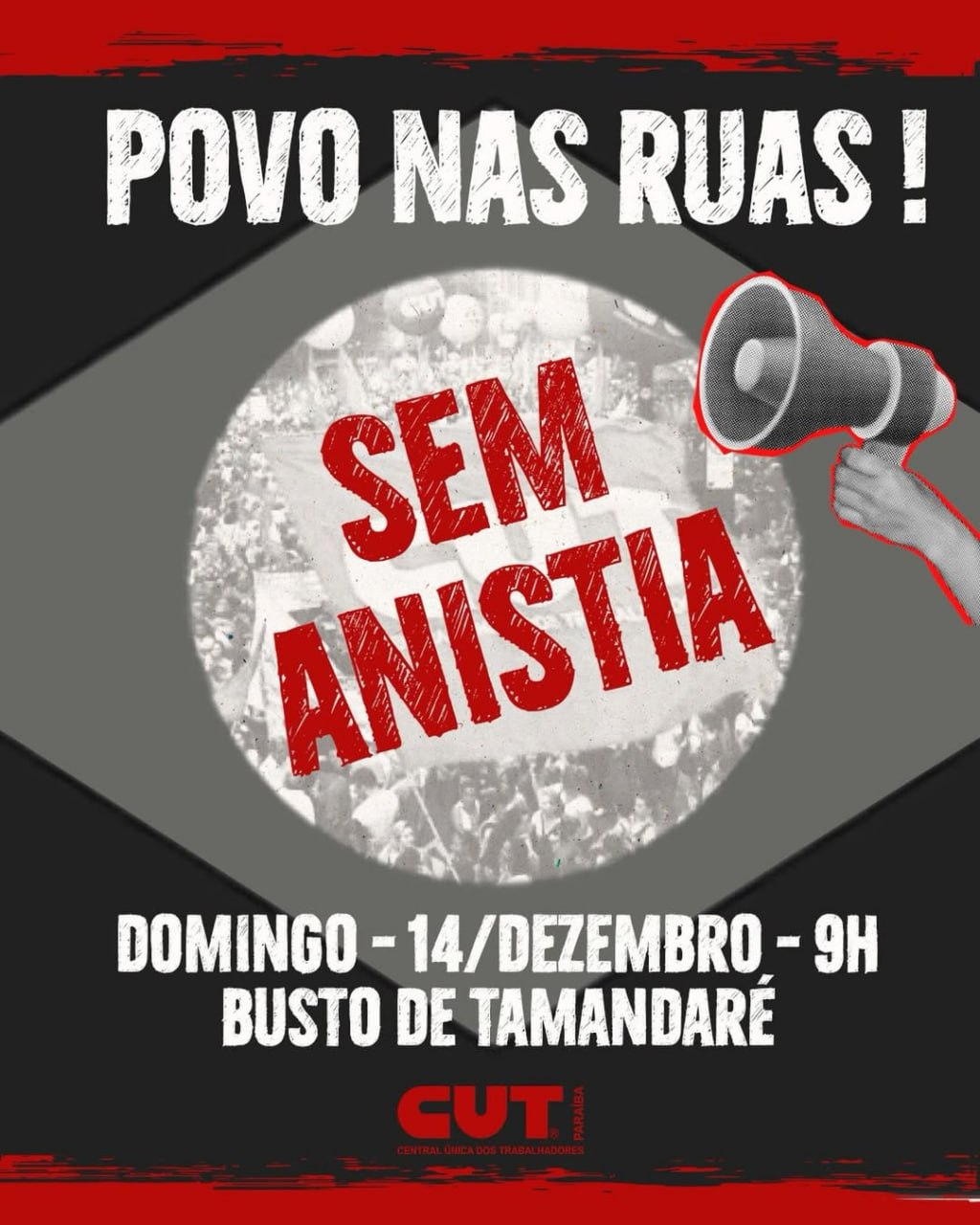 Manifestação reúne partidos, sindicatos e organizações em defesa da democracia