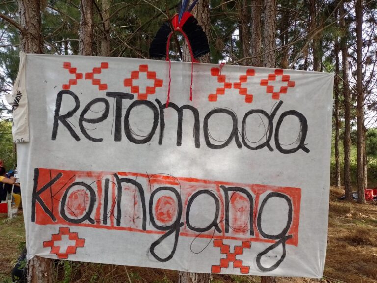 Povo Kaingang realiza retomada Re-Sī na zona sul de Porto Alegre em defesa do território
