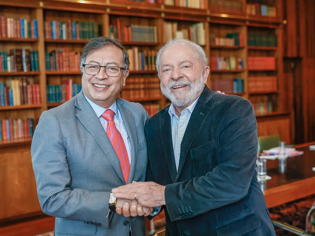 Presidente da República, Luiz Inácio Lula da Silva, durante reunião com o Presidente da República da Colômbia, Gustavo Petro. Palácio da Alvorada- Brasília - DF. Foto: Ricardo Stuckert/PR