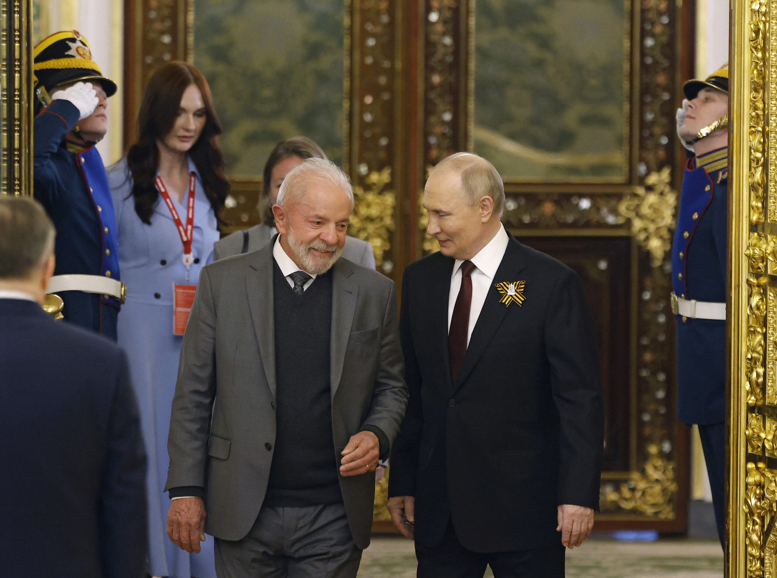 Lula e Putin, durante visita do brasileiro a Moscou, em maio de 2025.