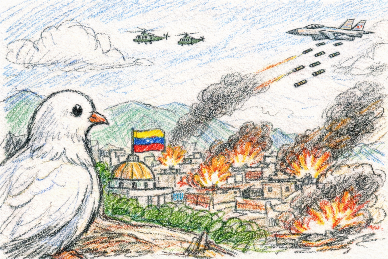 Venezuelanos iniciaram o ano sob bombardeio americano