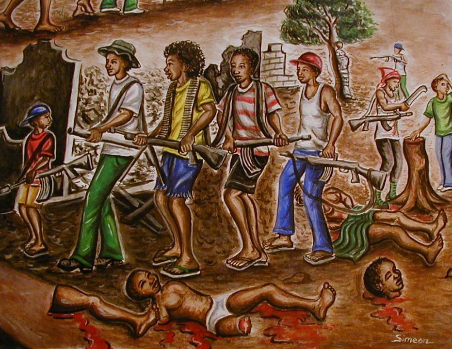 Simeon Benedict Sesay (Sierra Leone), Handiworks of Child Combatants, 2000.