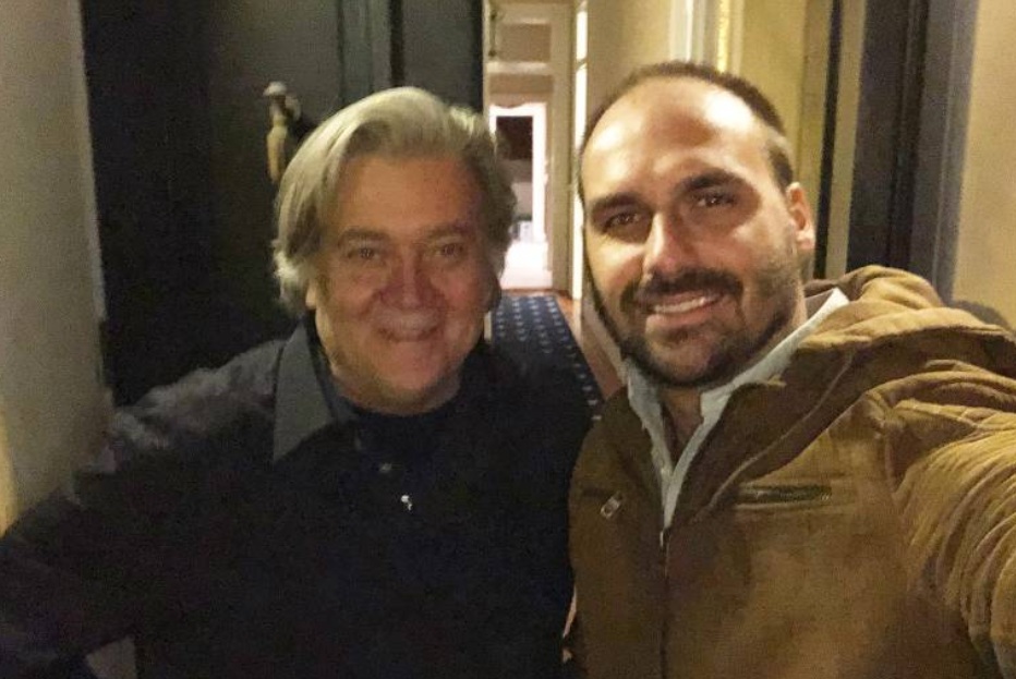 Steve Bannon e Eduardo Bolsonaro