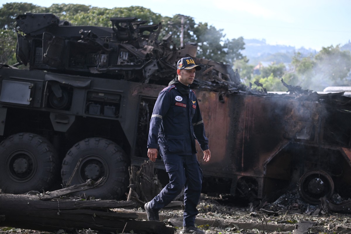 A base militar de La Carlota, em Caracas, foi um dos alvos mais atingidos pela ofensiva dos EUA