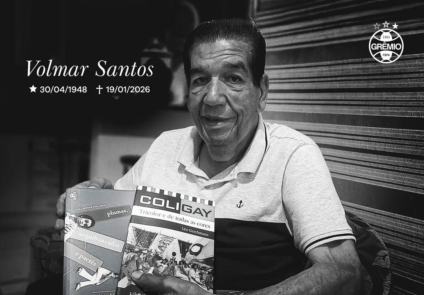 O Grêmio prestou homenagens ao torcedor histórico após sua morte