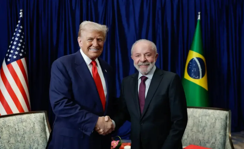 O presidente dos Estados Unidos, Donald Trump, e Lula