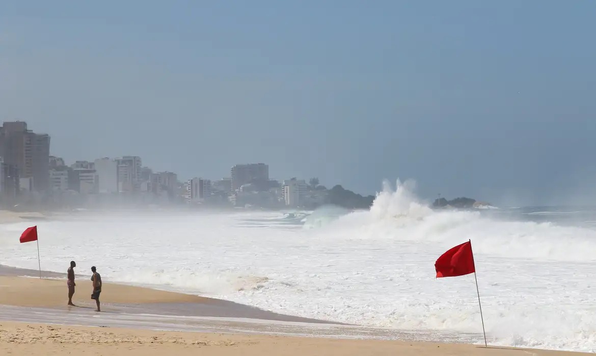 Praia de Copacabana no Rio de Janeiro.
