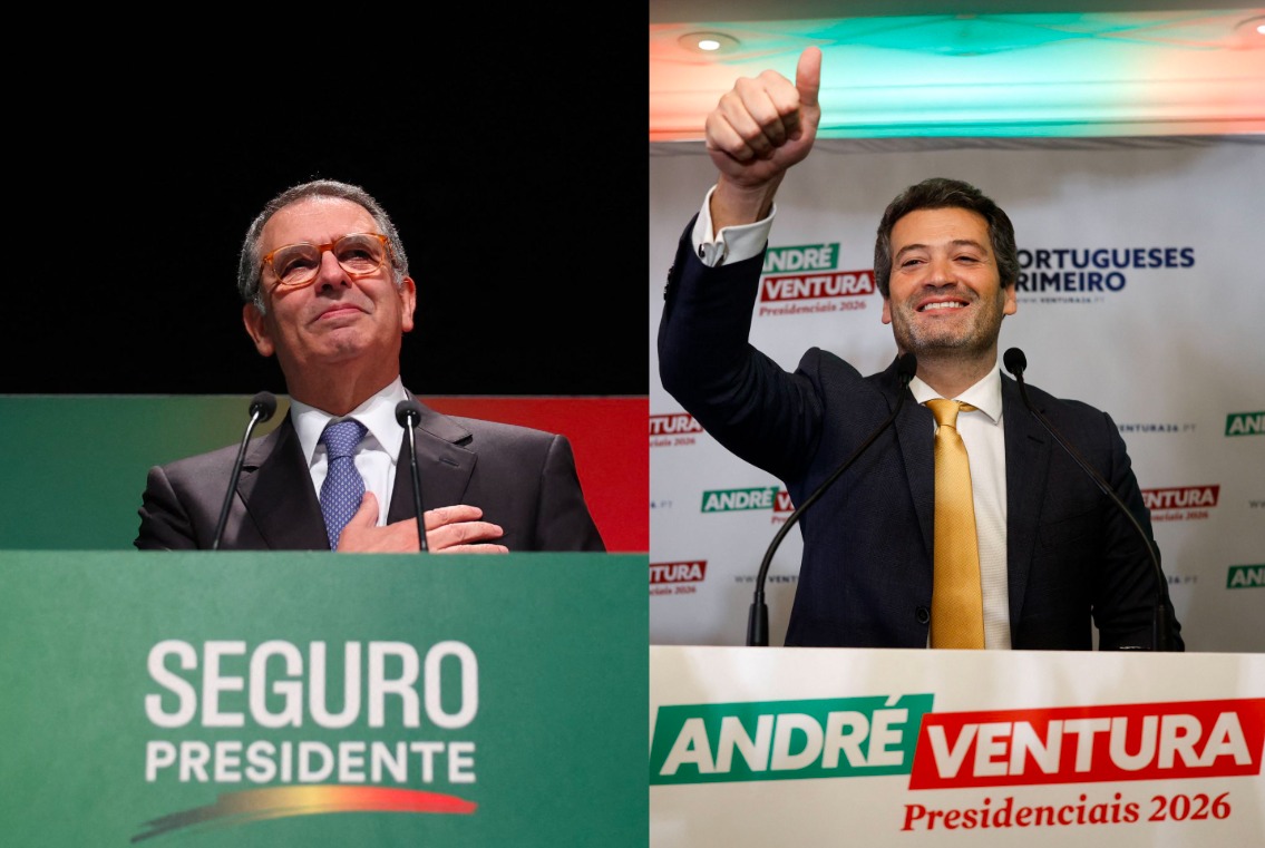 O socialista António José Seguro (à esquerda) e o representante da extrema direita André Ventura (à direita)