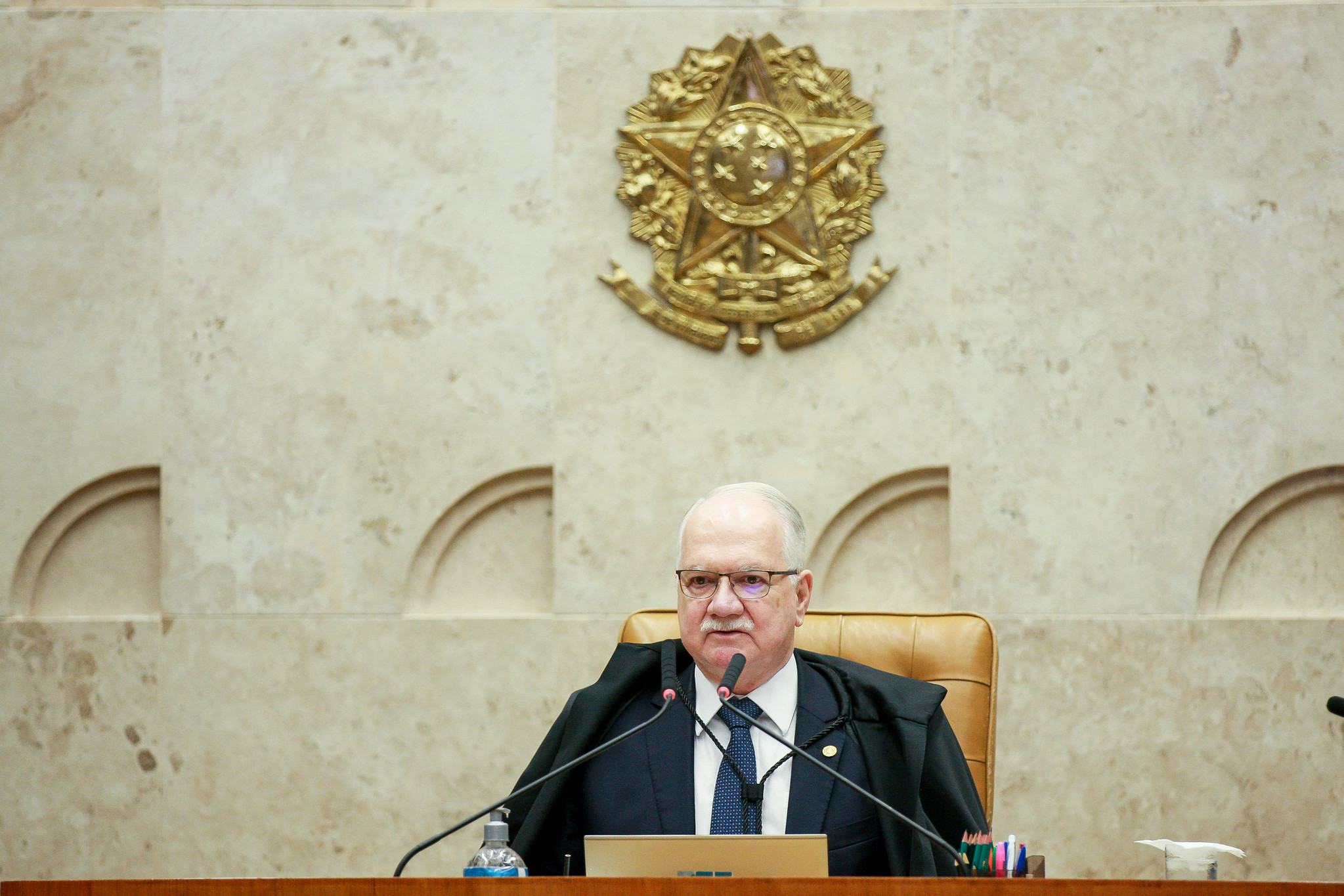 Ministro Edson Fachin, presidente do STF, na abertura do ano do Judiciário.