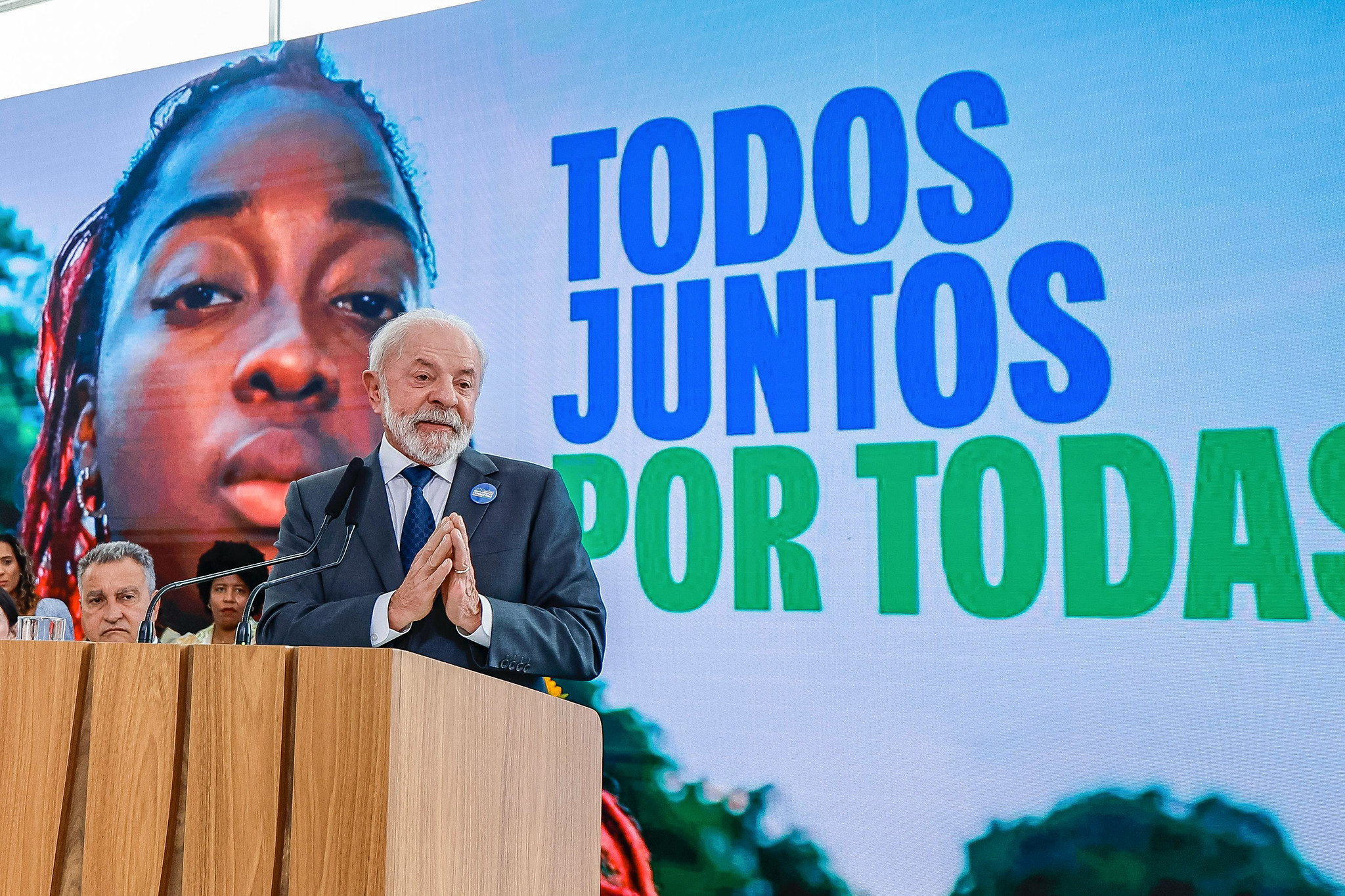 Presidente Lula discursa no lançamento do Pacto Brasil contra o Feminicídio.