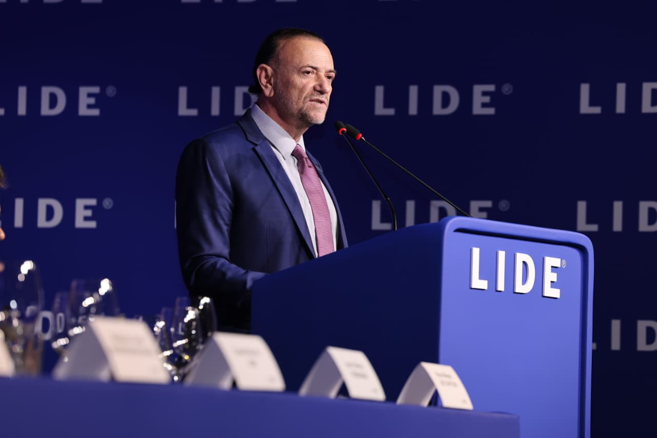 O presidente nacional do PT, Edinho Silva, em evento do Lide, em São Paulo