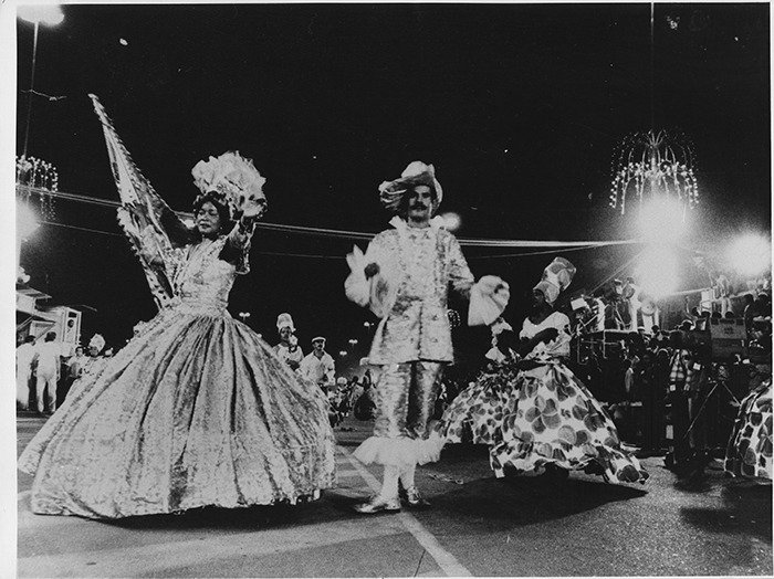 Carnaval no Centro de São Paulo, na década de 1970.