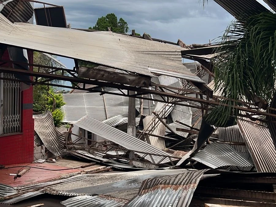 Segundo a Prefeitura de Palmeira das Missões, mais de 1,8 mil pessoas foram atingidas pelo temporal dessa quinta-feira (19)