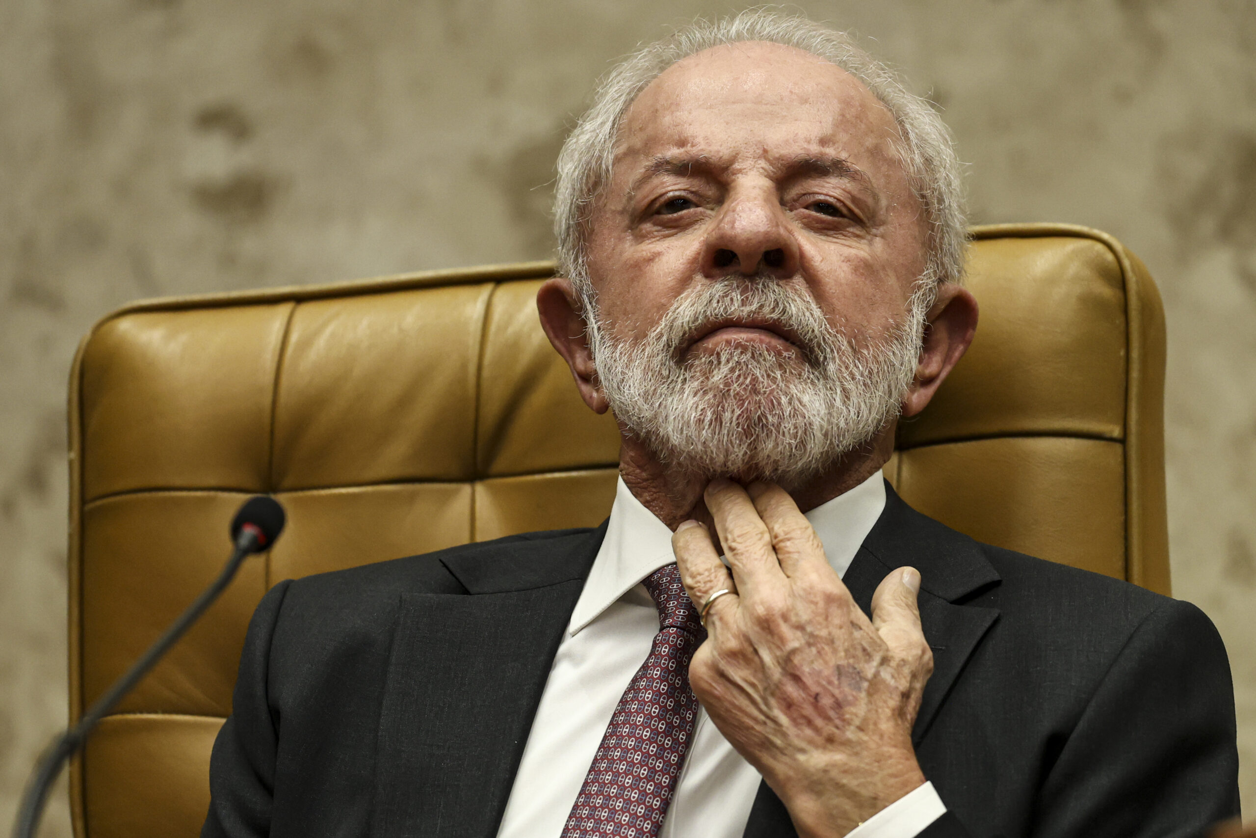O presidente Luiz Inácio Lula da Silva durante a cerimônia de abertura do ano do Judiciário.