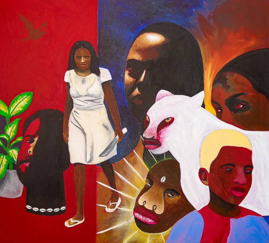 Exposição reúne 50 obras do artista pernambucano Jeff Alan, explorando memória, identidade e pertencimento.