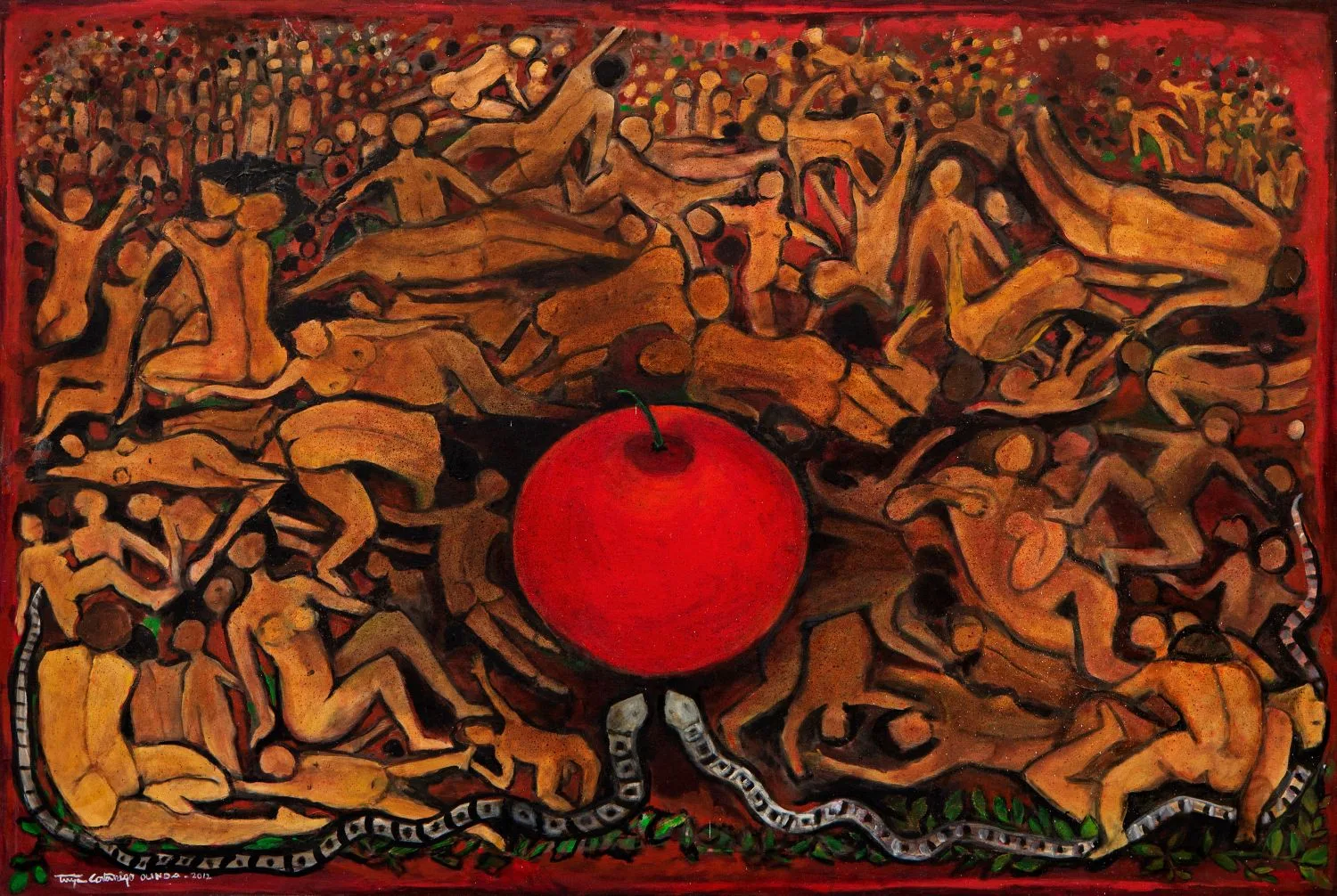 'Pecado Original' é uma das obras de Tereza Costa Rêgo na exposição