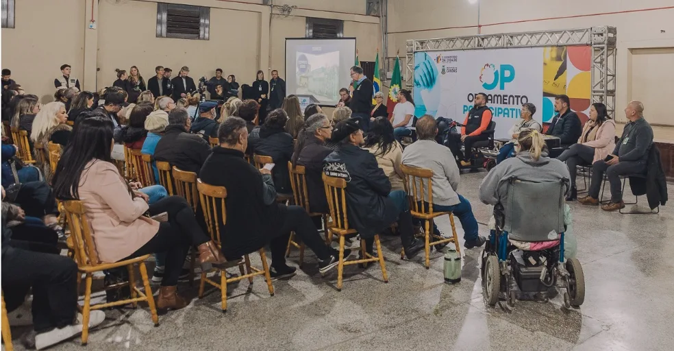 Plenária do Orçamento Participativo em 2024, de Canoas (RS)