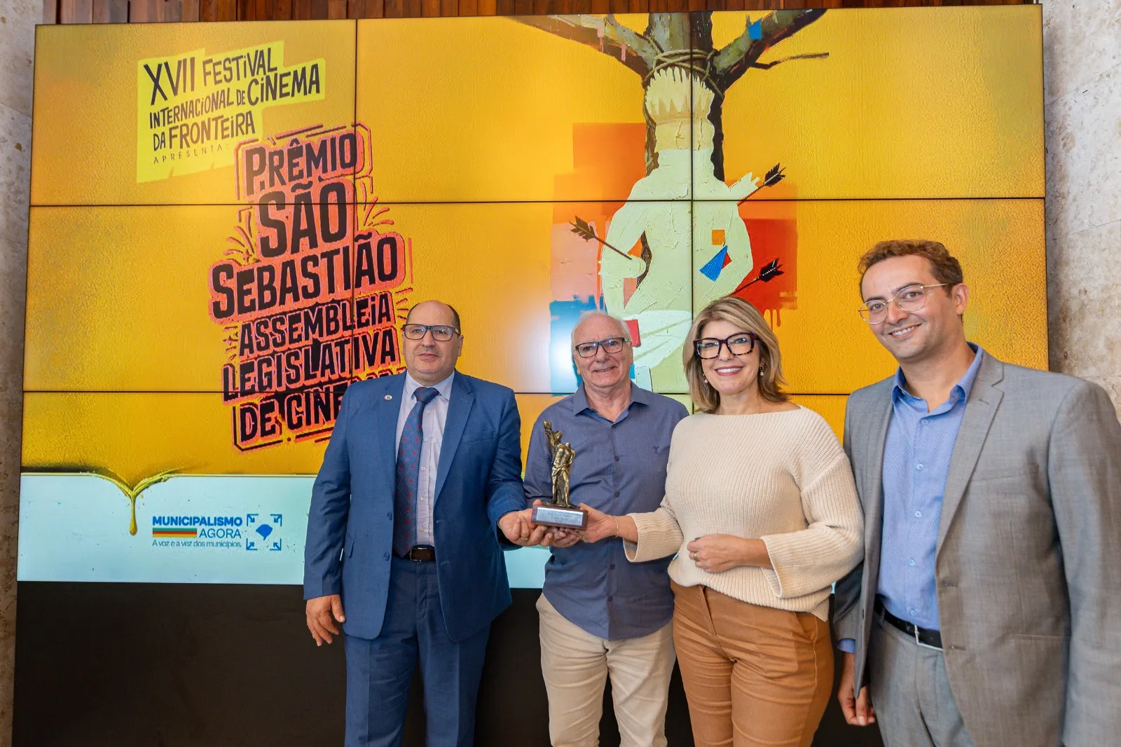 PORTO ALEGRE - RS - BRASIL. 25/03/2026. Cerimônia de divulgação dos filmes selecionados para o XVII Festival Internacional de Cinema da Fronteira - Prêmio São Sebastião Assembleia Legislativa de Cinema