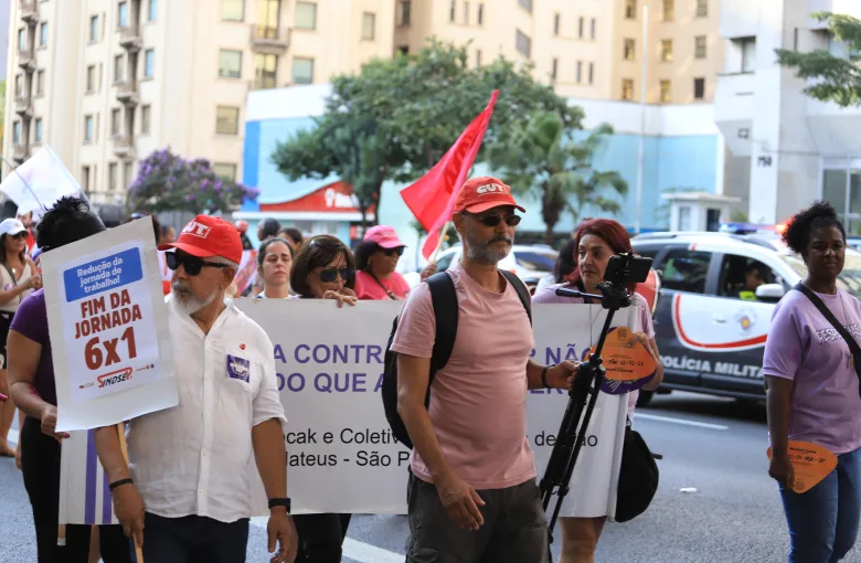 Em 2025, fim da escala 6x1 já estava na pauta das mobilizações do 8 de março | Roberto Parizotti/CUT