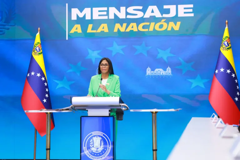 Delcy Rodríguez convoca mobilização nacional contra sanções econômicas