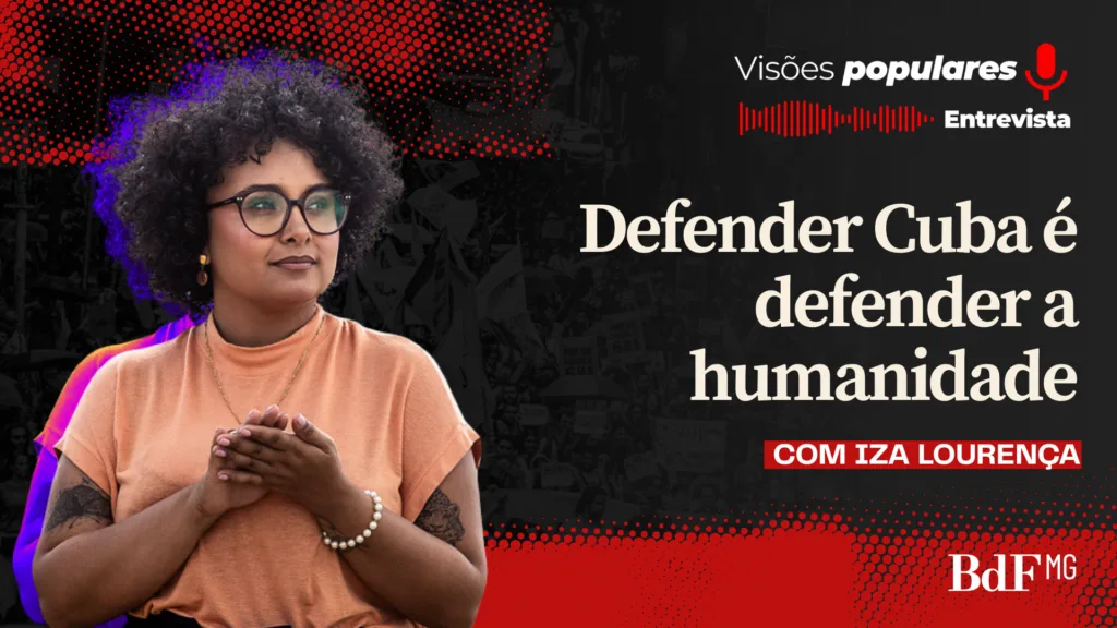 Iza Lourença concede entrevista ao Brasil de Fato MG.