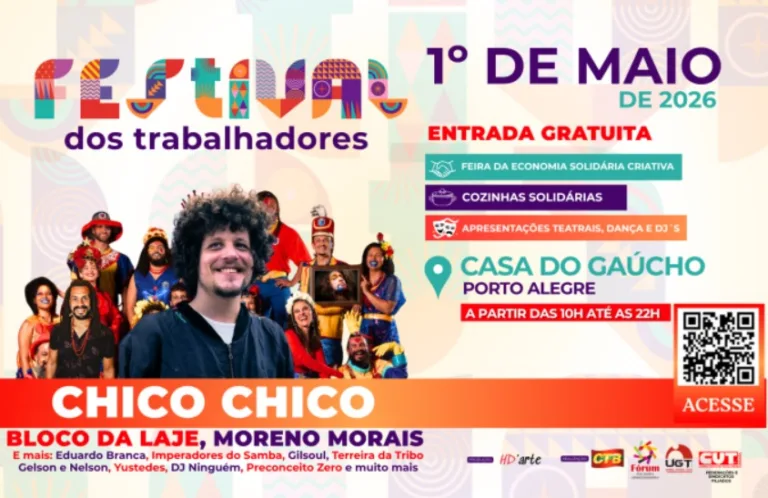Festival dos Trabalhadores puxa agenda cultural do feriado pelo RS