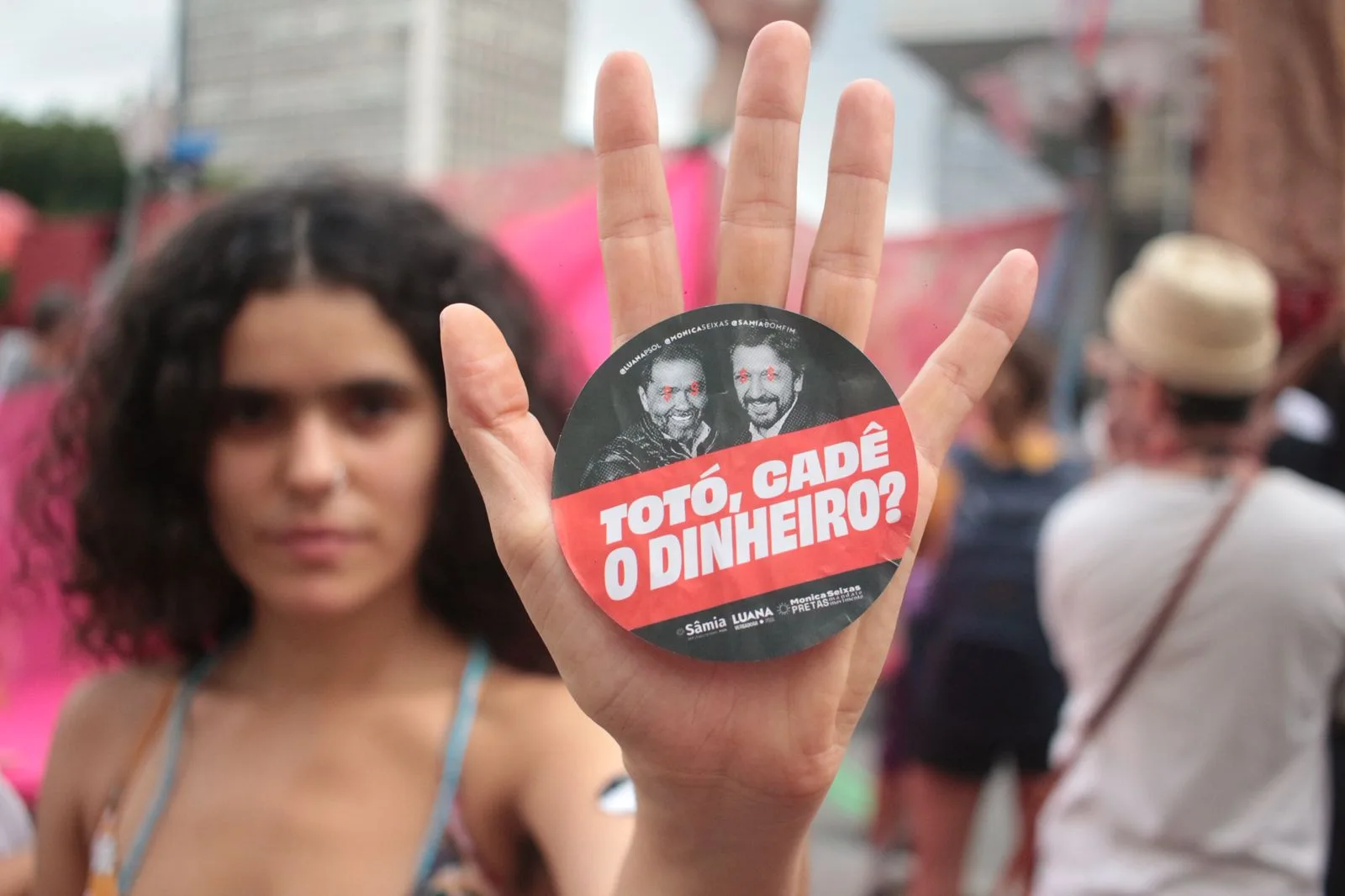 Protesto no centro de São Paulo chamou atenção para os desvios de recursos da Secretaria Municipal de São Paulo