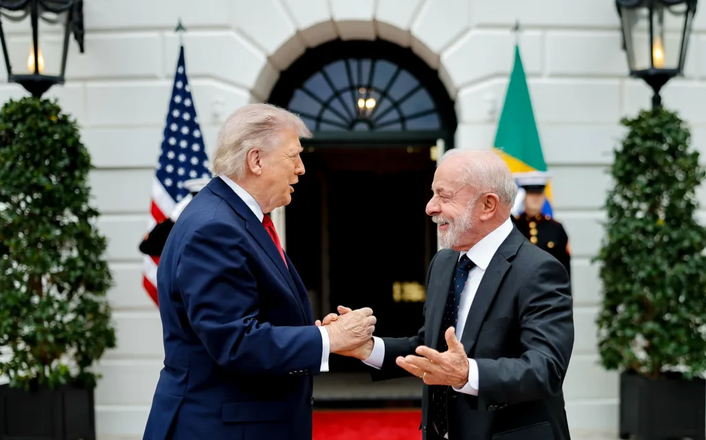 Encontro de Lula e Trump na Casa Branca, em 7 de maio