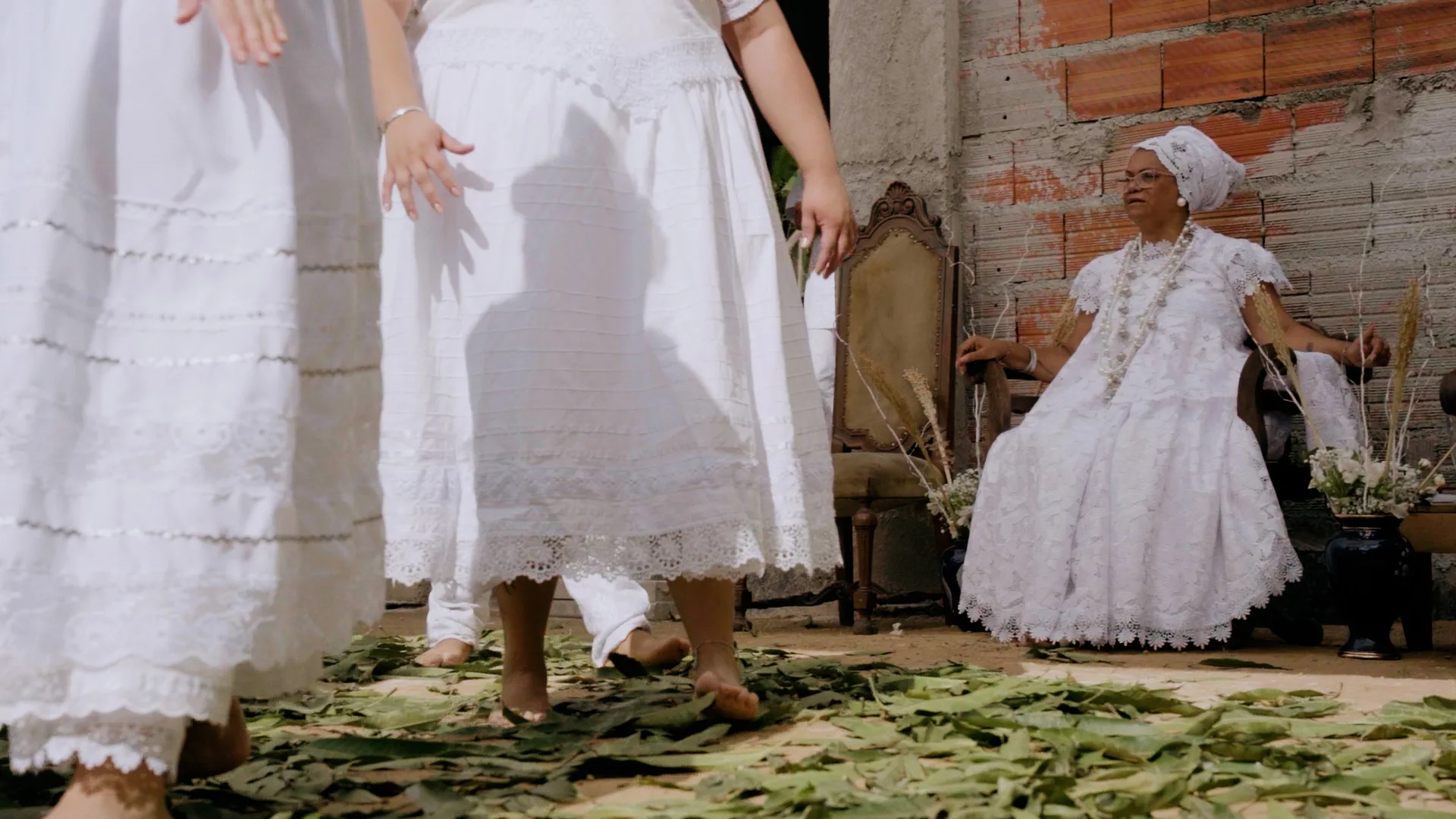 Mãe Claudia de Oya no Ilê Axé Ojú Oyá, em Valinhos (SP).