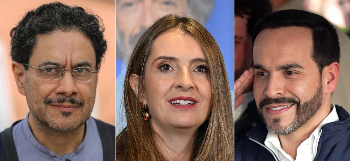 Da esquerda para a direita: Cepeda, Paloma Valencia e Abelardo de la Espriella