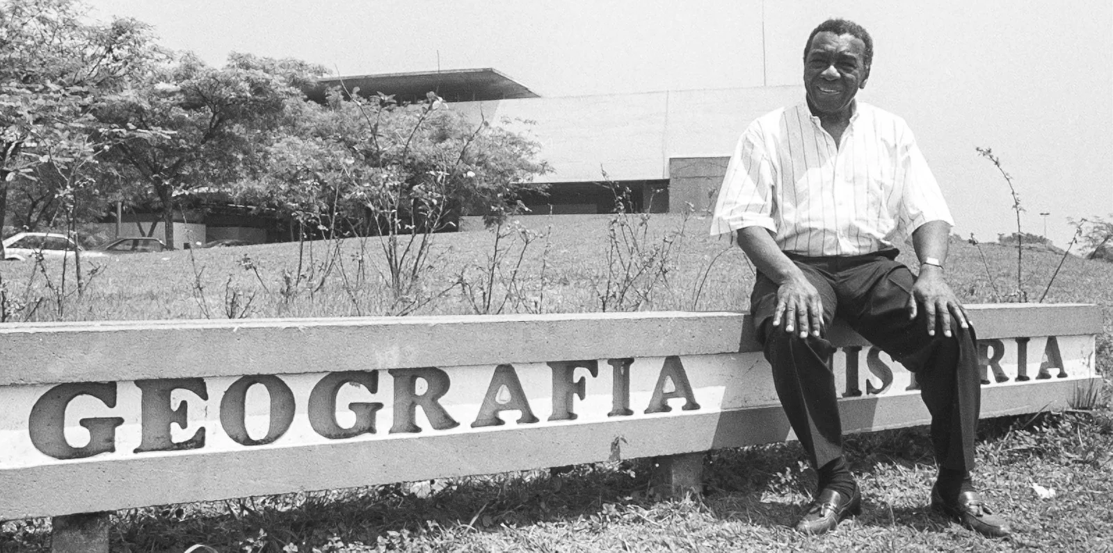 O professor Milton Santos na Universidade de São Paulo.