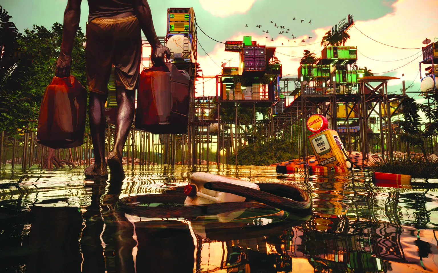 "Devotos da Petrotopia 01", de Olalekan Jeyifous (2021)