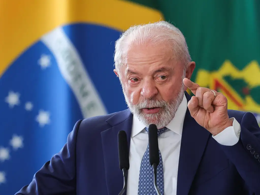 O presidente da República, Luiz Inácio Lula da Silva, discursa durante cerimônia de lançamento do Programa Brasil Contra o Crime Organizado