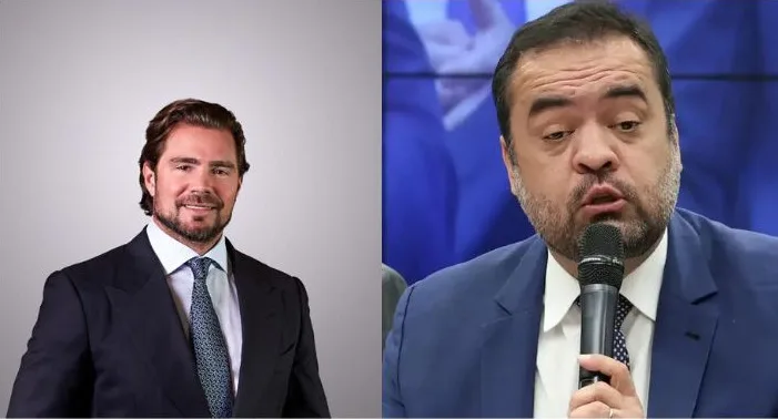 Daniel Vorcaro, Dono do Banco Master, à esquerda e o ex-governador do Rio de Janeiro Cláudio Castro à direita