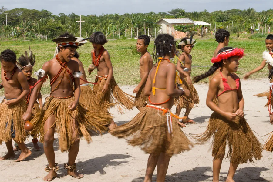 Aldeia Velha, tribo de índios Pataxós em Arraial D’Ajuda, distrito de Porto Seguro, Bahia.