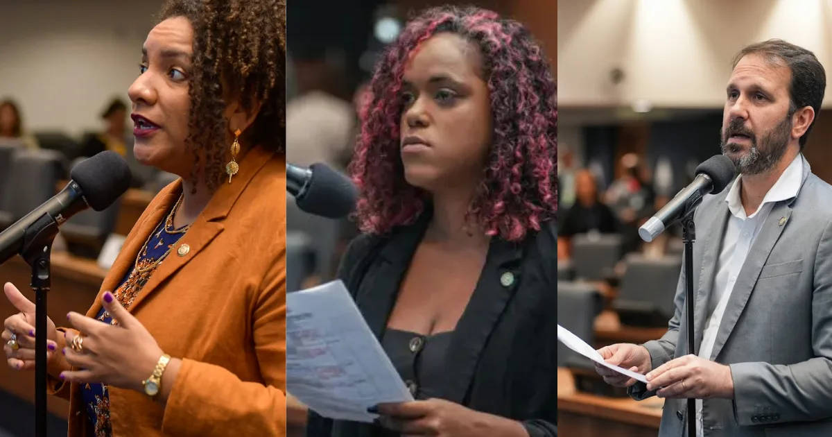 Da esquerda para a direita: Renata Souza, Dani Monteiro e Flávio Serafini