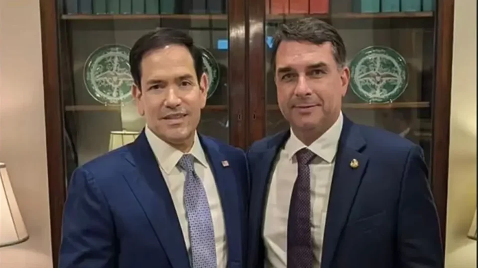 Marco Rubio e Flávio Bolsonaro