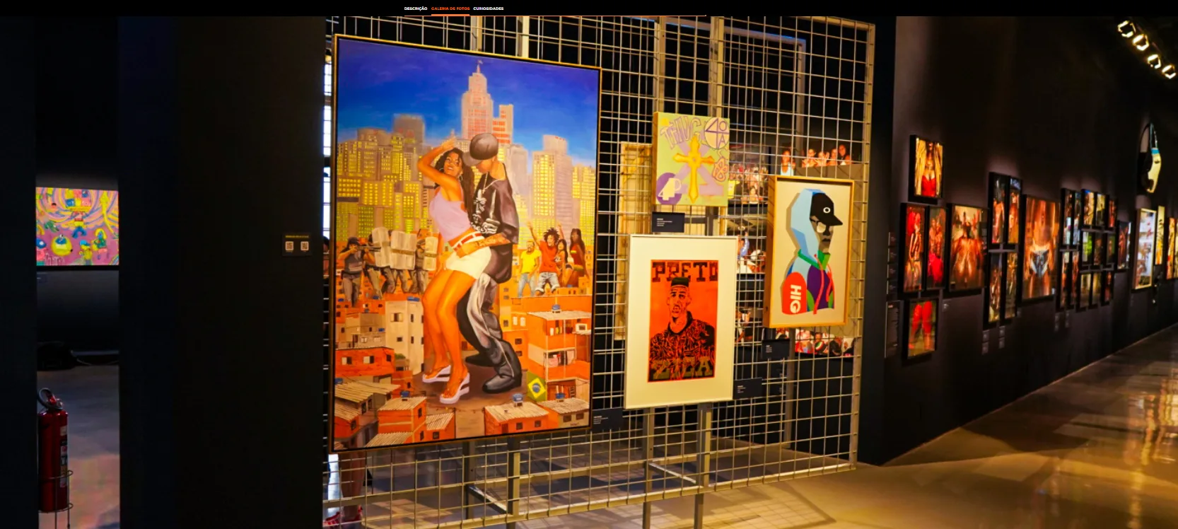 A mostra destacava a influência do gênero musical sobre a língua, as artes visuais e a moda.