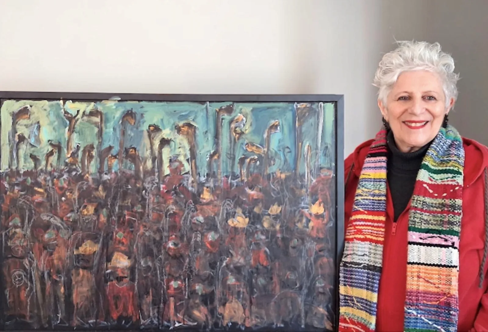 Graça Craydi expõe pintura insprada em foto de Sebastião Salgado