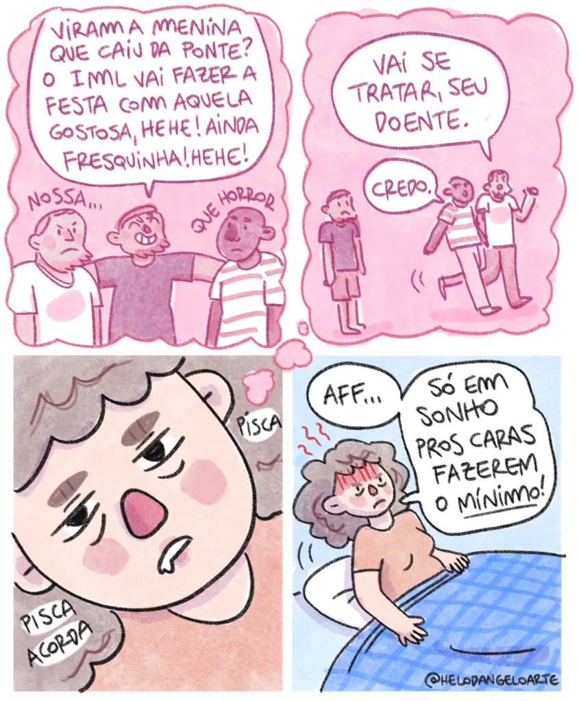 Nem morta, charge de Helô D'Angelo para o Brasil de Fato