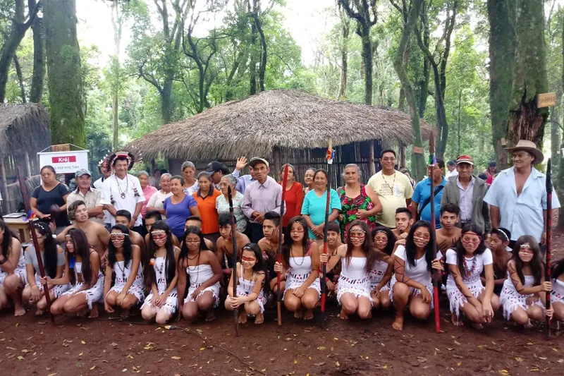 Indígenas do território Toldo Imbu, em Santa Catarina